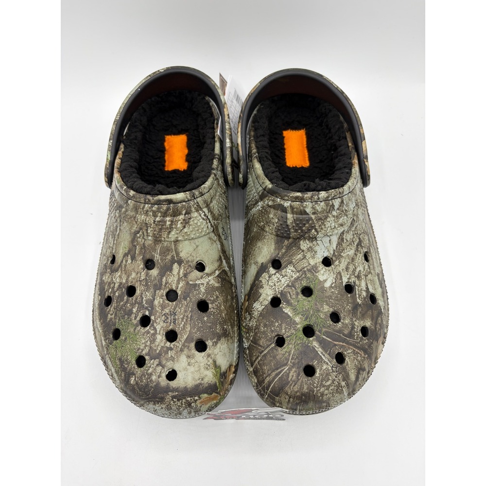 Crocs Realtree APX Lined Clog Mens 9 Camouflage Fleece Lined 210879-90H NEW